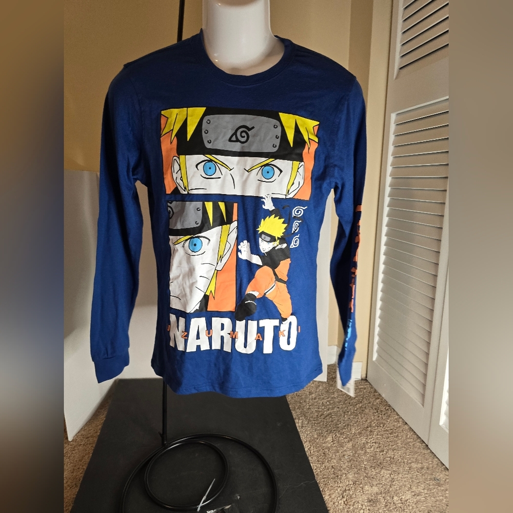 Shonen Jump NARUTO Shippuden Anime Long Sleeve T-Shirt MENS Small NWT